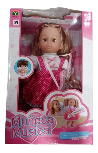 Muñeca Musical Con Accesorio (guitarra) M/d