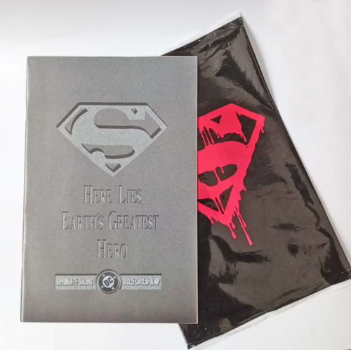Superman Memorial Set (dc 1992) Death Of Superman Black Bag
