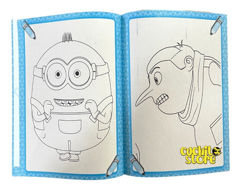 Pack 2 Libros Para Colorear Pintar Minions Con Juegos
