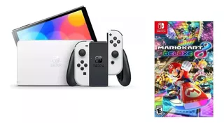 Nintendo Switch Oled 64gb Color Blanco Y Juego Mario Kart 8