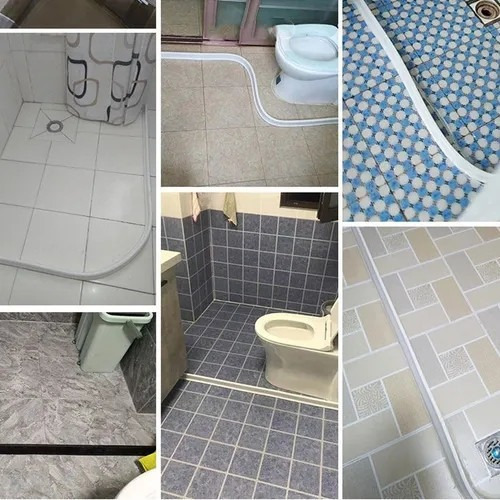 Barrera De Agua De Silicona Para Umbral De Baño 3m