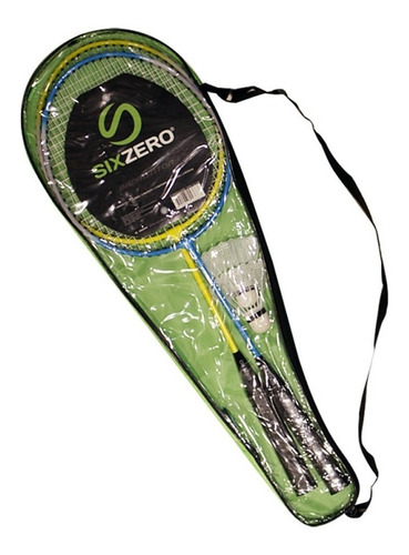 Imagen 4 de 4 de Kit Badminton Sixzero Turqueza Amarillo Junior Sgc Deportes