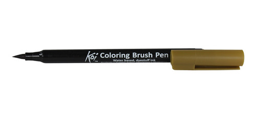 Imagen 1 de 2 de Plumon Acuarelable Punta Pincel Sakura Verde Café Sombra