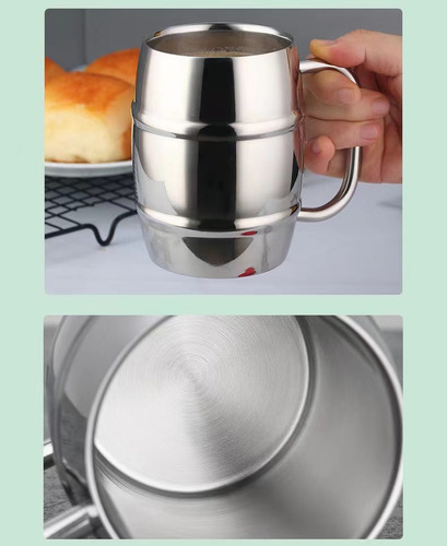 Hh2 Tazas De Acero Inoxidable, Jarra De Barril, Café Y Cerve