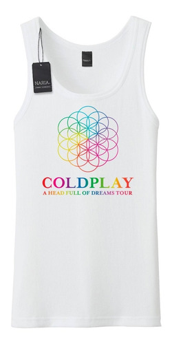 Musculosa Hombre Coldplay Dibujo Art Logo - Muco3