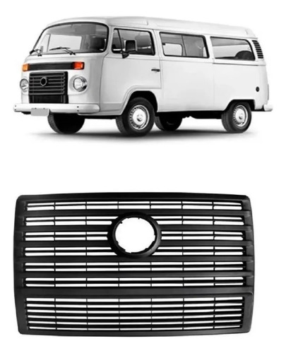 Grade Dianteira Vw Kombi Flex 2006 2007 Preta
