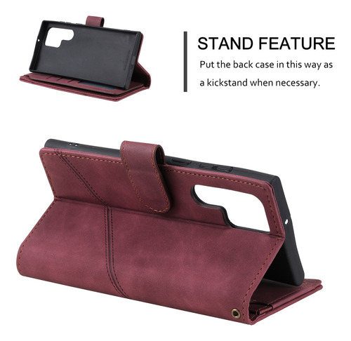 Funda Multifuncional Con Hebilla Magnética Para La Serie Samsung S25, Estilo Cartera, Soporte Para Teléfono, Elegante Y Práctica