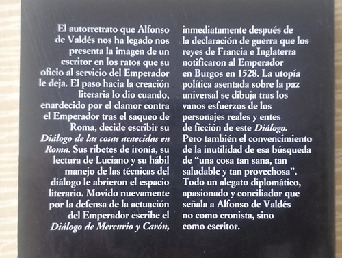 Diálogo De Mercurio Y Carón - Alfonso De Valdés (catedra) (Usado)