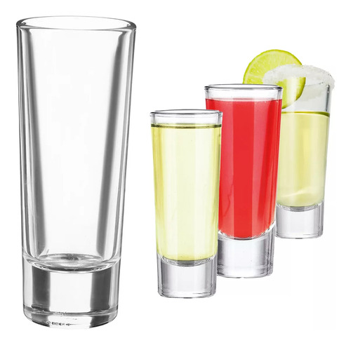Caja De 192 Vasos Caballitos Shots Tequileros 2oz/60ml Transparente