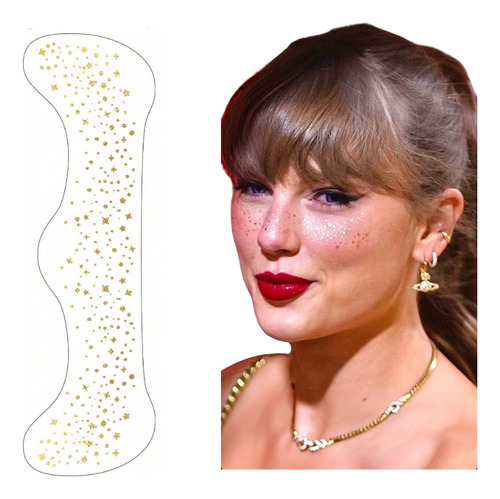 Pecas De Taylor Swift Tatuaje Glitter Temporal 4pzas