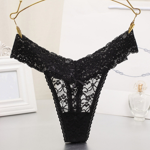 Tangas De Encaje Transparentes Y Transpirables Para Mujer De