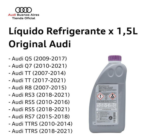 Imagen 3 de 6 de Líquido Refrigerante Audi Q3 2012 Al 2018