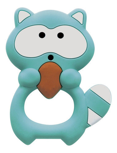 Imagem 1 de 4 de Mordedor De Silicone Guaxinim Verde (+4m) - Buba