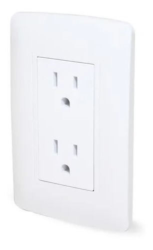 Placa Contacto Doble Aterrizado Linea Toscana 2 Pza