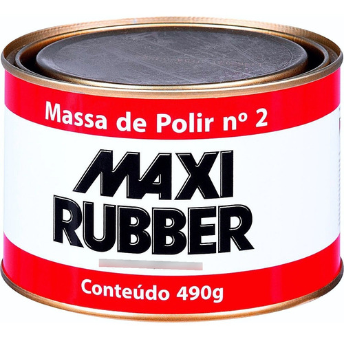 Massa De Polir Nº2 Maxi Rubber 490g Automotiva Polimento