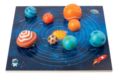 Aprendizaje Rompecabezas Planetas Espaciales Para Niño