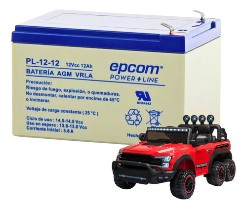 Batería Recargable 12v - 12ah Epcom F2 Pila