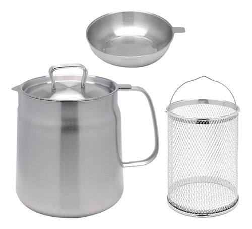 Olla Para Freidora De Acero Inoxidable, Olla Para Sopa, 2l