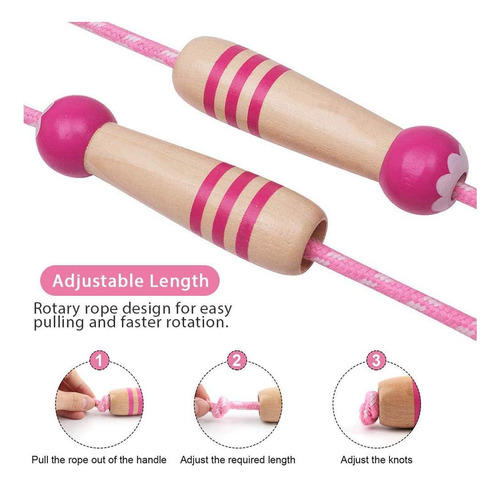 Cuerdas Infantiles, 2 Pack Ajustables Con Mango