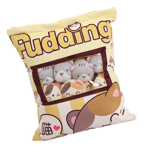 Cojín Decorativo Pudding Con Diseño De Gatito Lindo