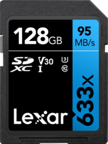 Imagen 3 de 8 de Memoria Lexar Sdxc 128gb 633x High-performance 95mb/s U3 C10