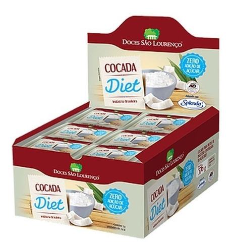 Imagem 1 de 1 de Cocada Ameixa Diet São Lourenço 24x24g
