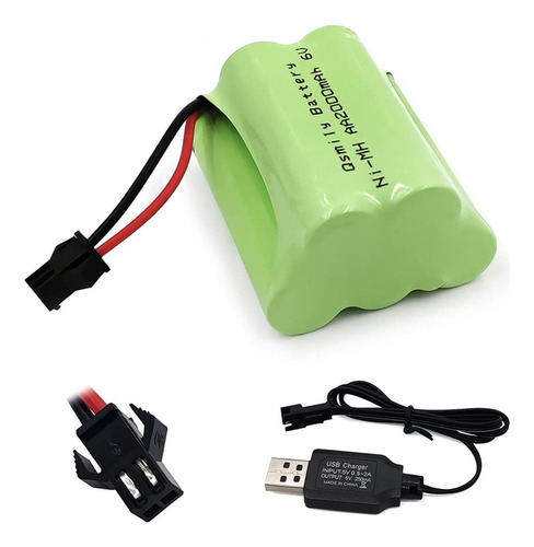 Qsmily Paquete De Batería De 6 V, 2000 Mah Ni-mh Aa Baterí