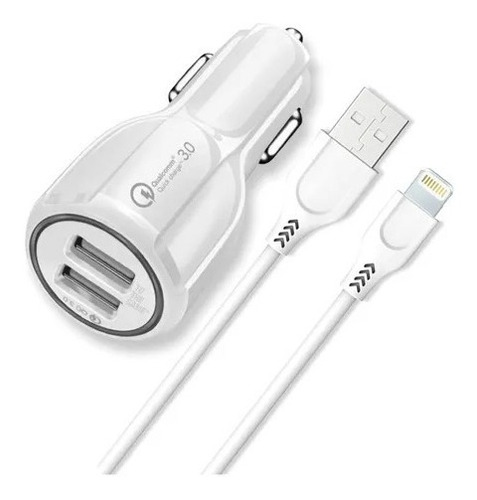 Cargador De Auto Carga Rapida Qualcomm 3.0 Incluye Cable