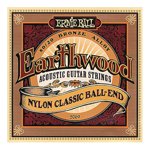 Ernie Ball Earthwood Juego De Cuerdas Con Bola En El Extremo