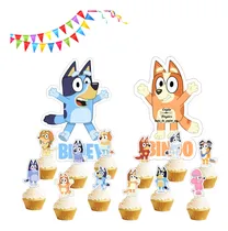 Comprar Topper Cupcake Adorno Pinchos Muffins X12 Tematica Azul