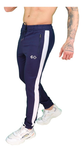 Pantalón Gym Buzo Hombre Deportivo Slim Algodón 