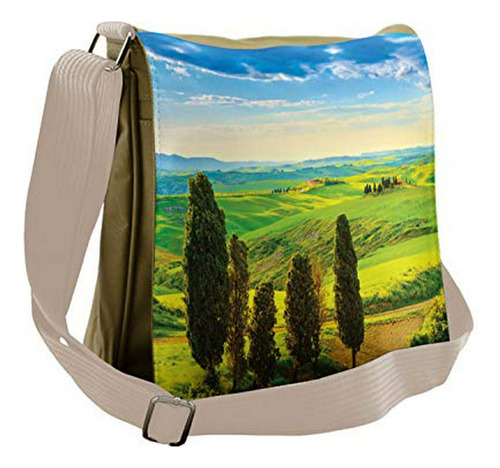 Bolso De Mensajero - Ambesonne Country Bag, Rural Sunset In 