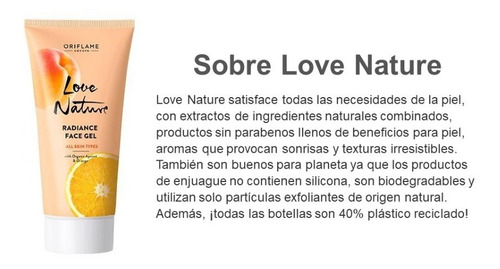 Imagen 4 de 7 de Gel Facial Radiante Con Durazno Y Naranja Orgánicos