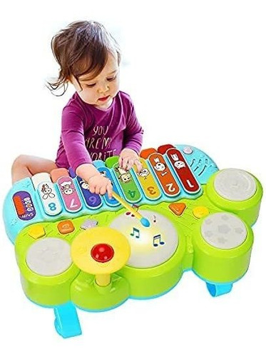 Juego De Batería  En  Para Niños, Teclado De Piano, J...