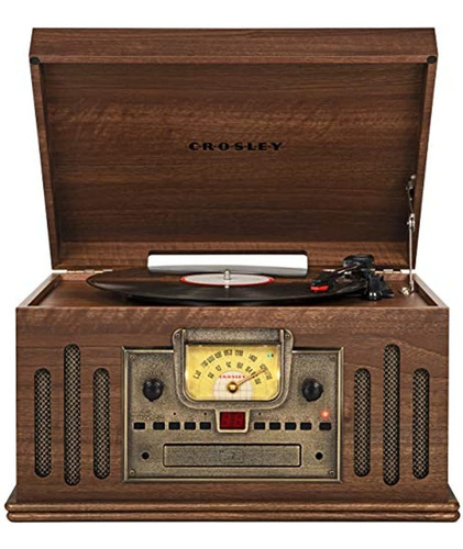 Crosley Cr704b-wa Musician 3-speed Turntable With Radio, Cd/