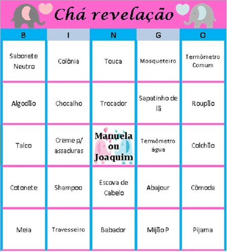 Imagem 4 de 10 de 120 Cartelas Bingo Chá Revelação/ Bebê/ Fraldas Person