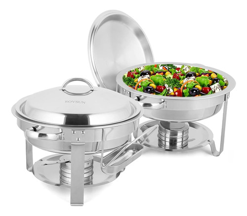 Rovsun 5 Qt 2 Pack Plato De Cepillado Juego De Buffet, Escar