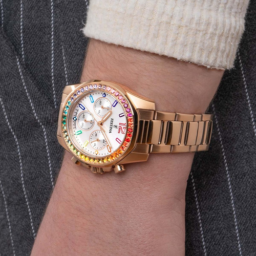 Reloj Para Mujer Festina Rainbow Boyfriend F20639/2 Rosa