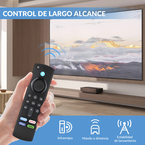 LOMOTOO-Para Remote Control Para Amazon Fire Tv Stick 4k Comando De Voz Control Remoto Compatible con F-Stick 4k Lite Cube TV (3rd generación) (V6)