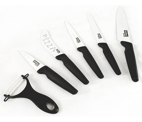 Conjunto De Facas Fratelli Inox 6 Peças Cor Preto