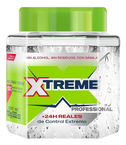 9 Pzas Gel Fijador Para Cabello Xtreme Professional 100 G