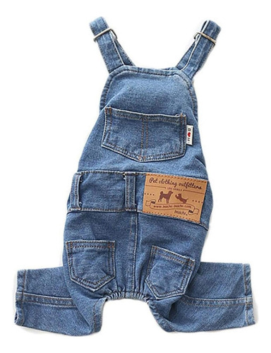 Ropa De Moda For Perros Disfraces Pet Jean Jumpsuit