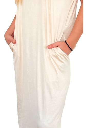 Imagen 4 de 10 de Vestido Basic Beige