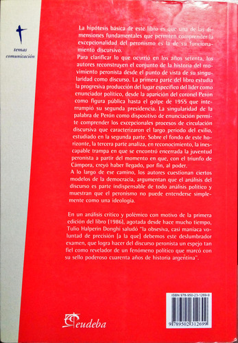Peron O Muerte, De Sigal/veron., Vol. 1. Editorial Eudeba, Tapa Blanda En Español, 2014