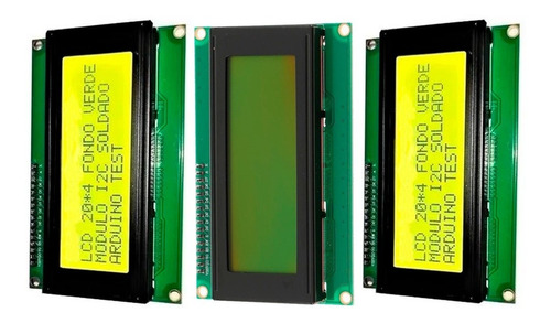 3 Piezas Display Lcd 20x4 Pantalla Fondo Verde 2004 Arduino