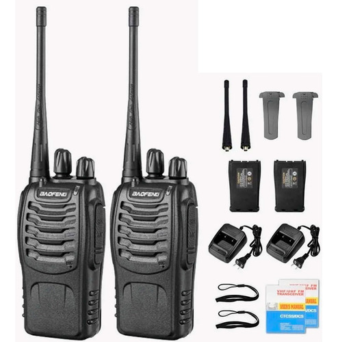 2 Radios Baofeng Bf-888s Walkie Talkie Vía Uhf Antro Negocio