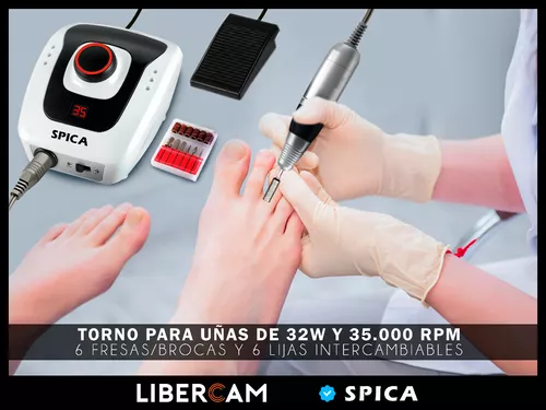 Set Torno De Uñas Spica S-320 Manicura Pedicura Manos Pies