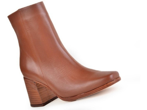 Botinetas Botitas De Mujer De Cuero Fresa - Ferraro