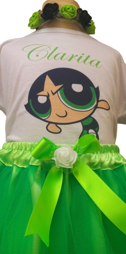 Disfraz Las Chicas Super Poderosas Bombón Bellota Burbuja Verde 10