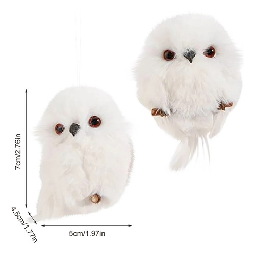 2 Unidades, Bonito Búho Colgante De Navidad, Animal De Simul